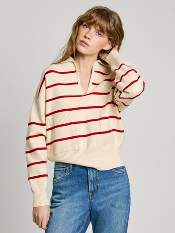 Pull-over 'Priscilla' Pepe Jeans en blanc : devant