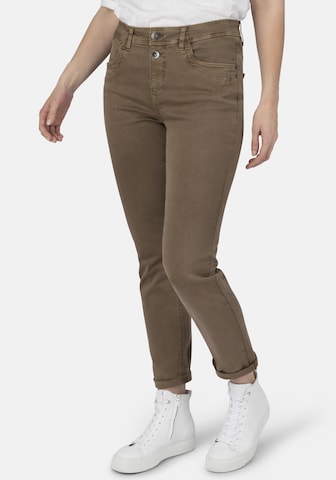 Coupe slim Jean 'Davos' STOOKER WOMEN en marron : devant
