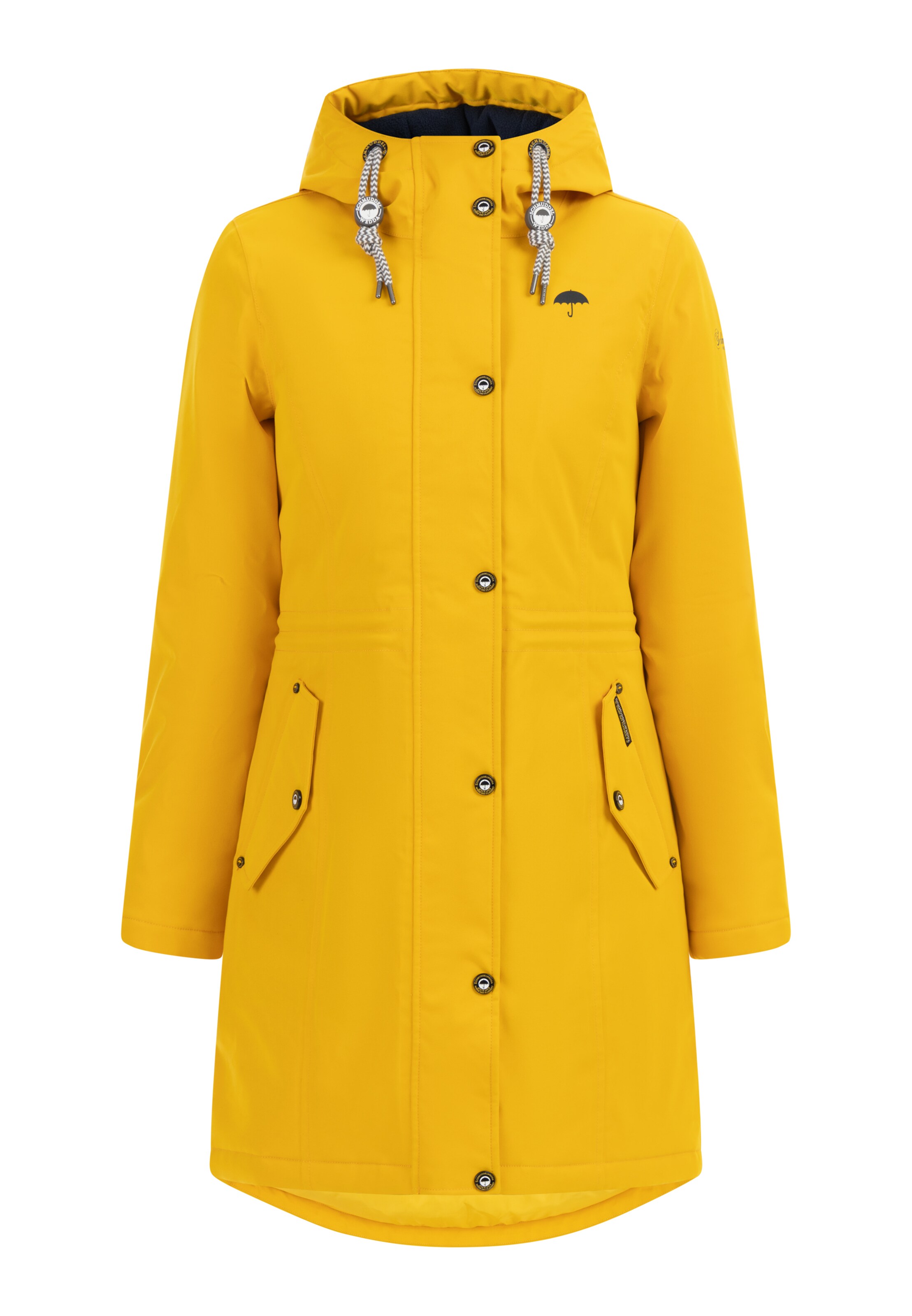 Schmuddelwedda Functionele mantel in Geel: voorkant
