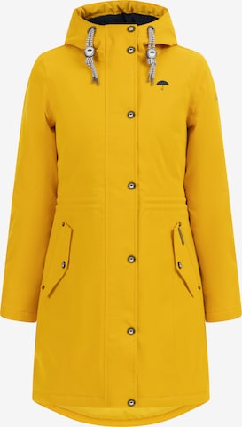 Manteau fonctionnel Schmuddelwedda en jaune : devant