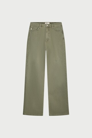Fabienne Chapot Wide leg Jeans in Groen: voorkant
