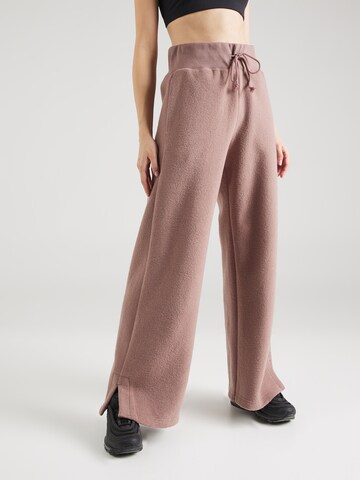 Nike Sportswear Wide leg Broek in Bruin: voorkant