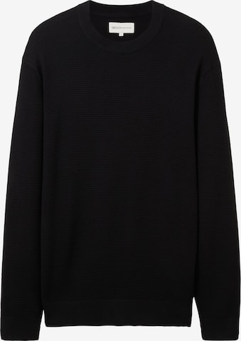 TOM TAILOR DENIM Sweater in Black: front