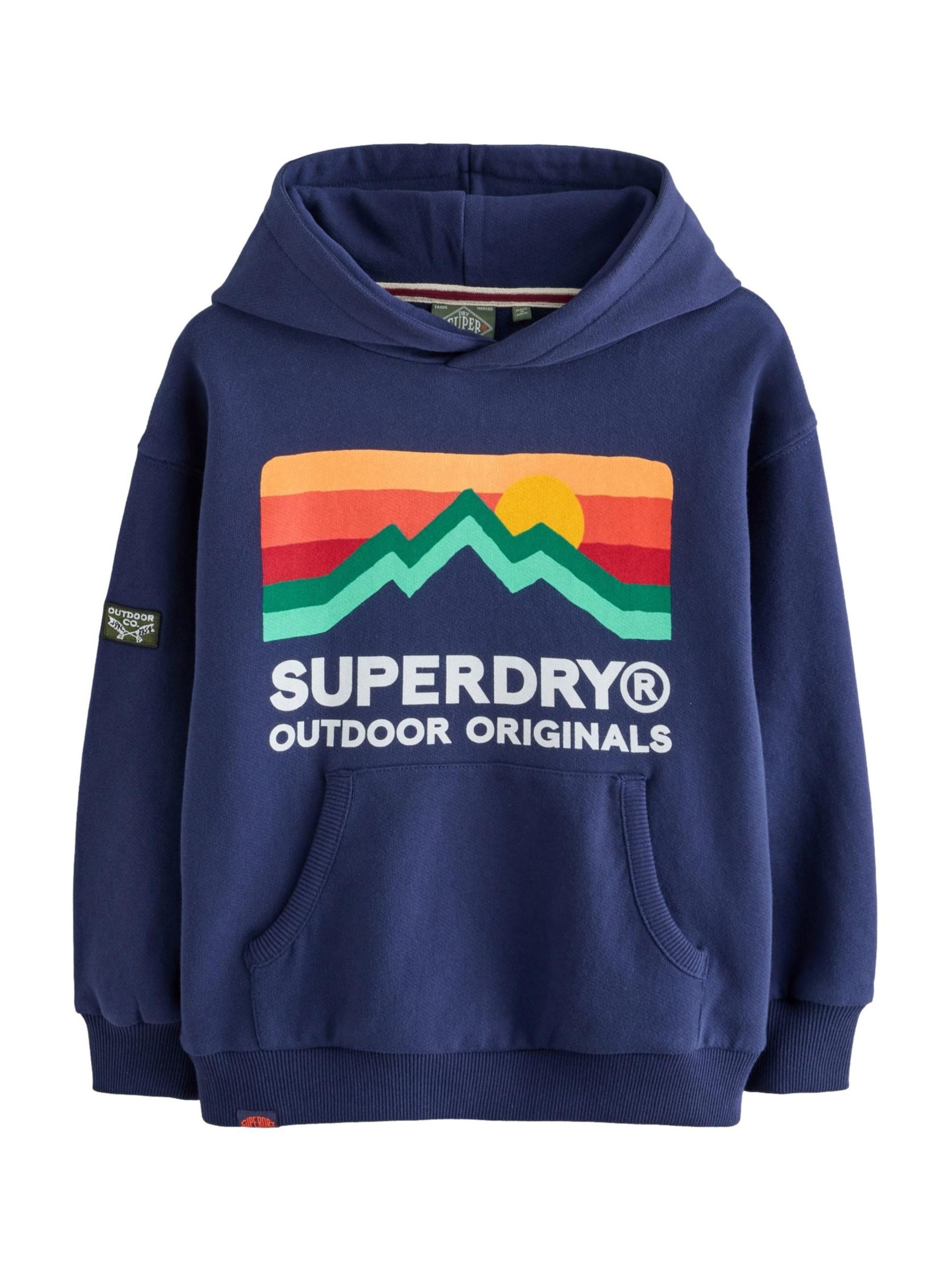 mėlyna Superdry Megztinis be užsegimo: priekis