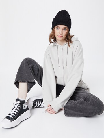 WEEKDAY Zip-Up Hoodie in Grey