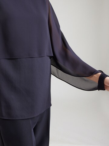 COMMA Bluse in Blau