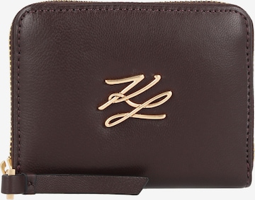 Porte-monnaies 'Autograph' Karl Lagerfeld en marron : devant