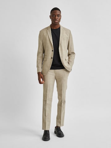 SELECTED HOMME Slim fit Colbert 'Oasis' in Beige