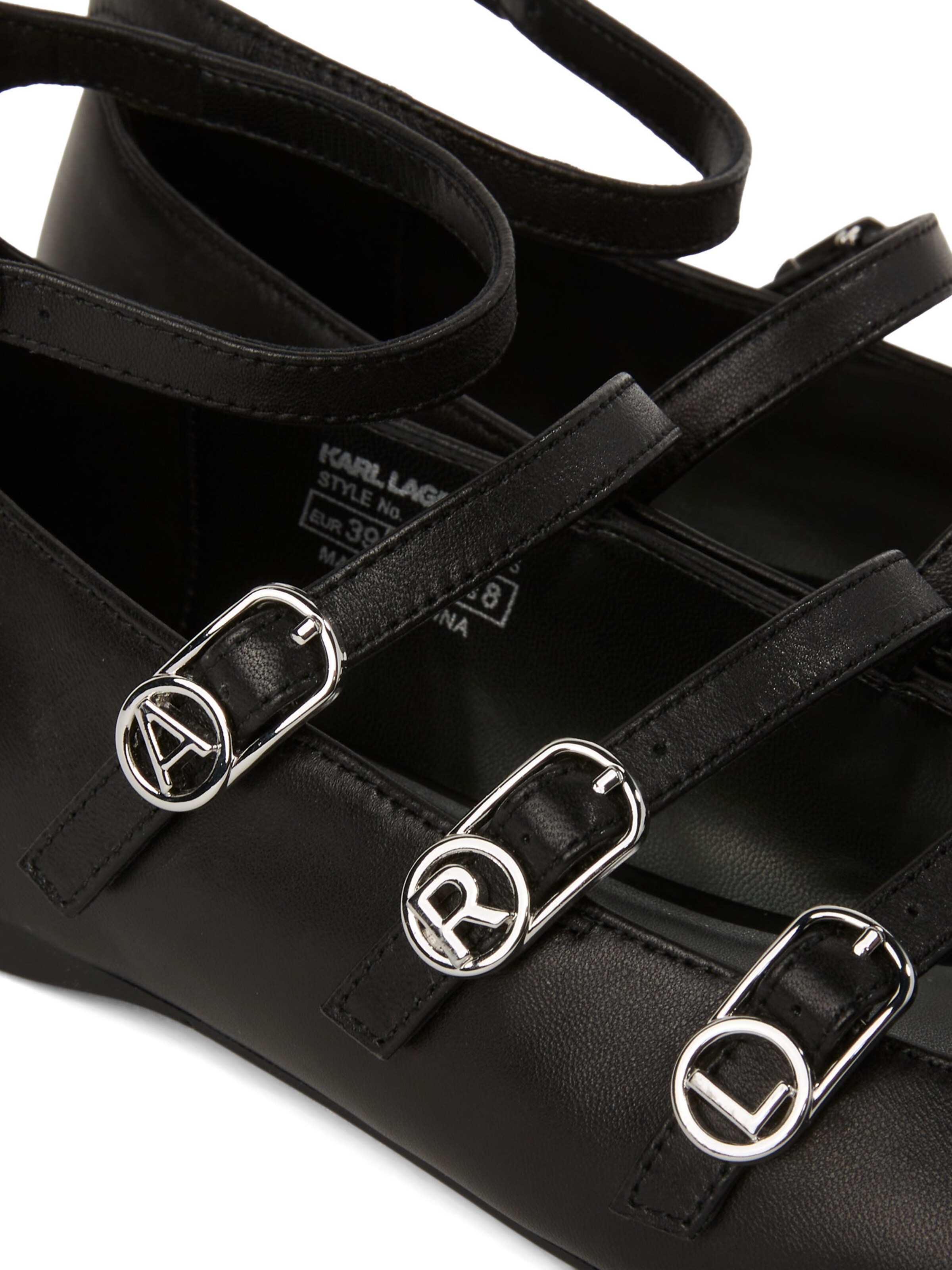 Karl Lagerfeld Балетки с ремешком в Черный