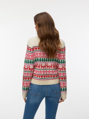 VERO MODA Sveter 'VMNEWCHRISTMAS' - Béžová