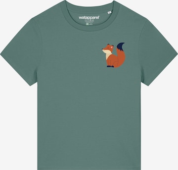 Watapparel Shirt 'Cute Fox' in Grün: Vorderseite