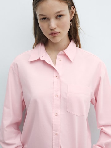 MANGO Blouse 'Marble' in Pink