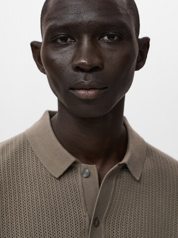 MANGO MAN Poloshirt in Grün