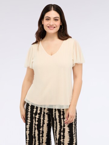 Chemisier Fiorella Rubino en beige : devant