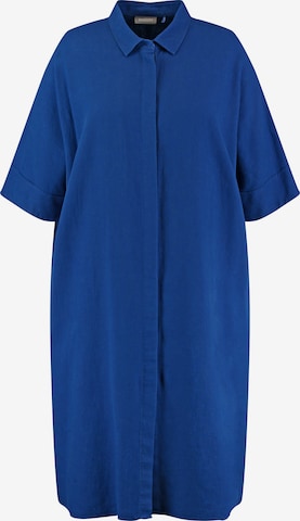 SAMOON - Vestido camisero en azul: frente