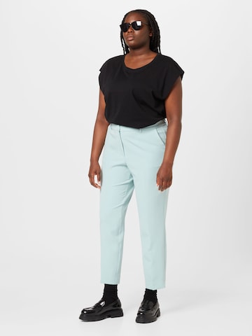 ONLY Carmakoma Regular Pleated Pants 'Christina' in Blue