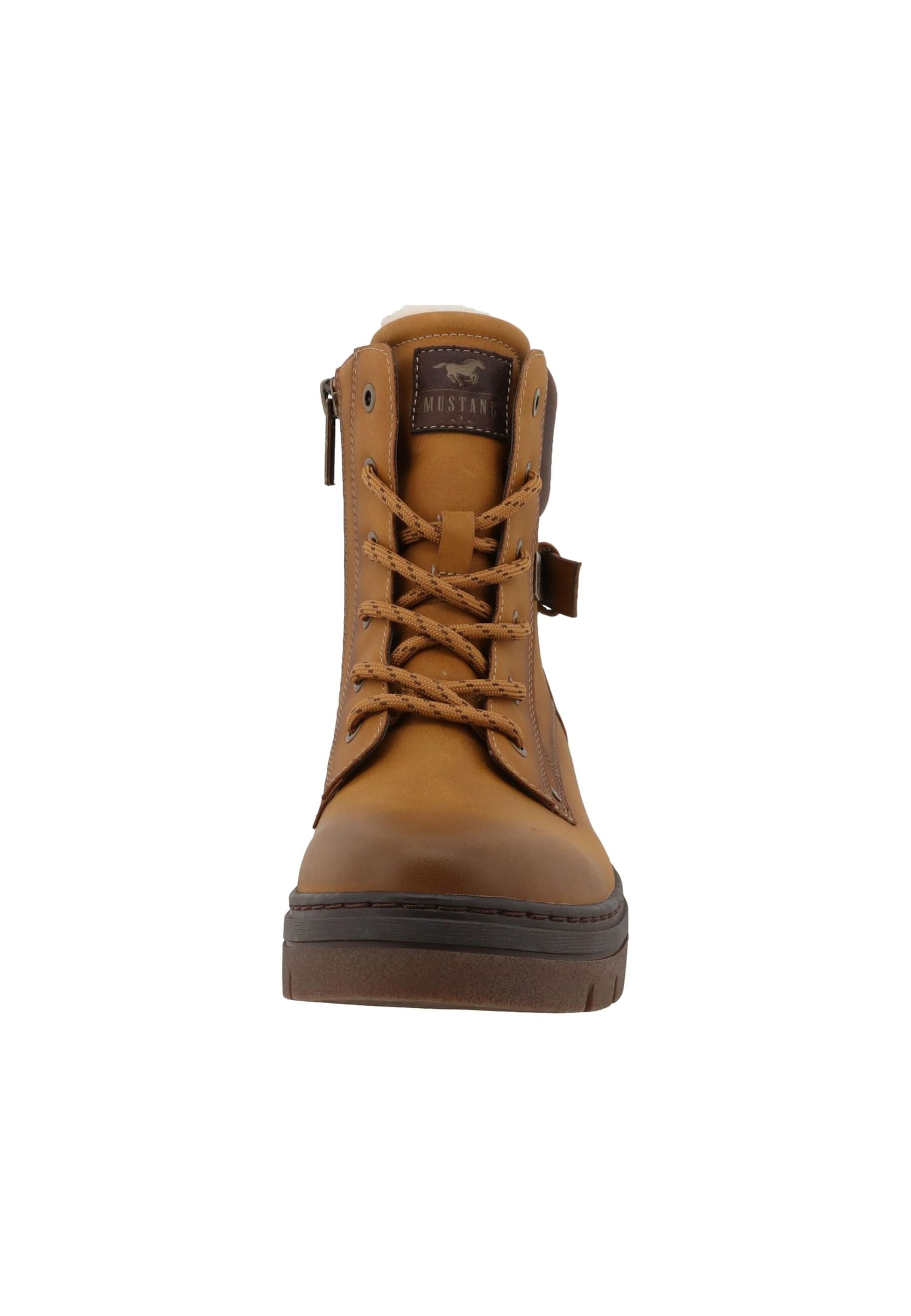 MUSTANG Snørestøvletter i brun