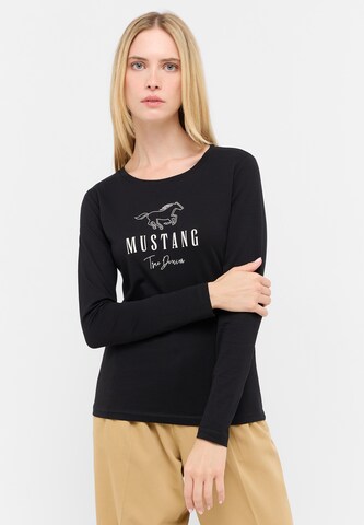 MUSTANG Shirt in Schwarz: Vorderseite