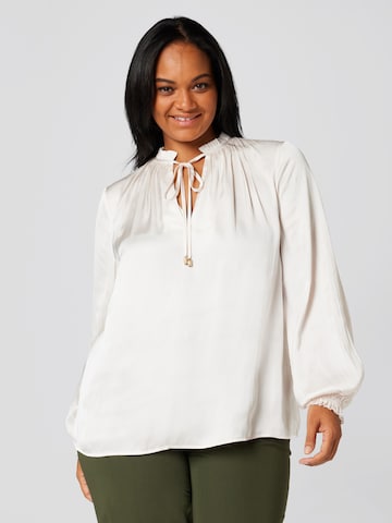 Camicia da donna 'Lilou' di Guido Maria Kretschmer Curvy in bianco: frontale