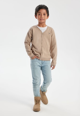 MINOTI Knit Cardigan in Beige: front