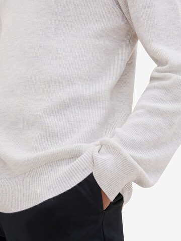 TOM TAILOR Sweater in White