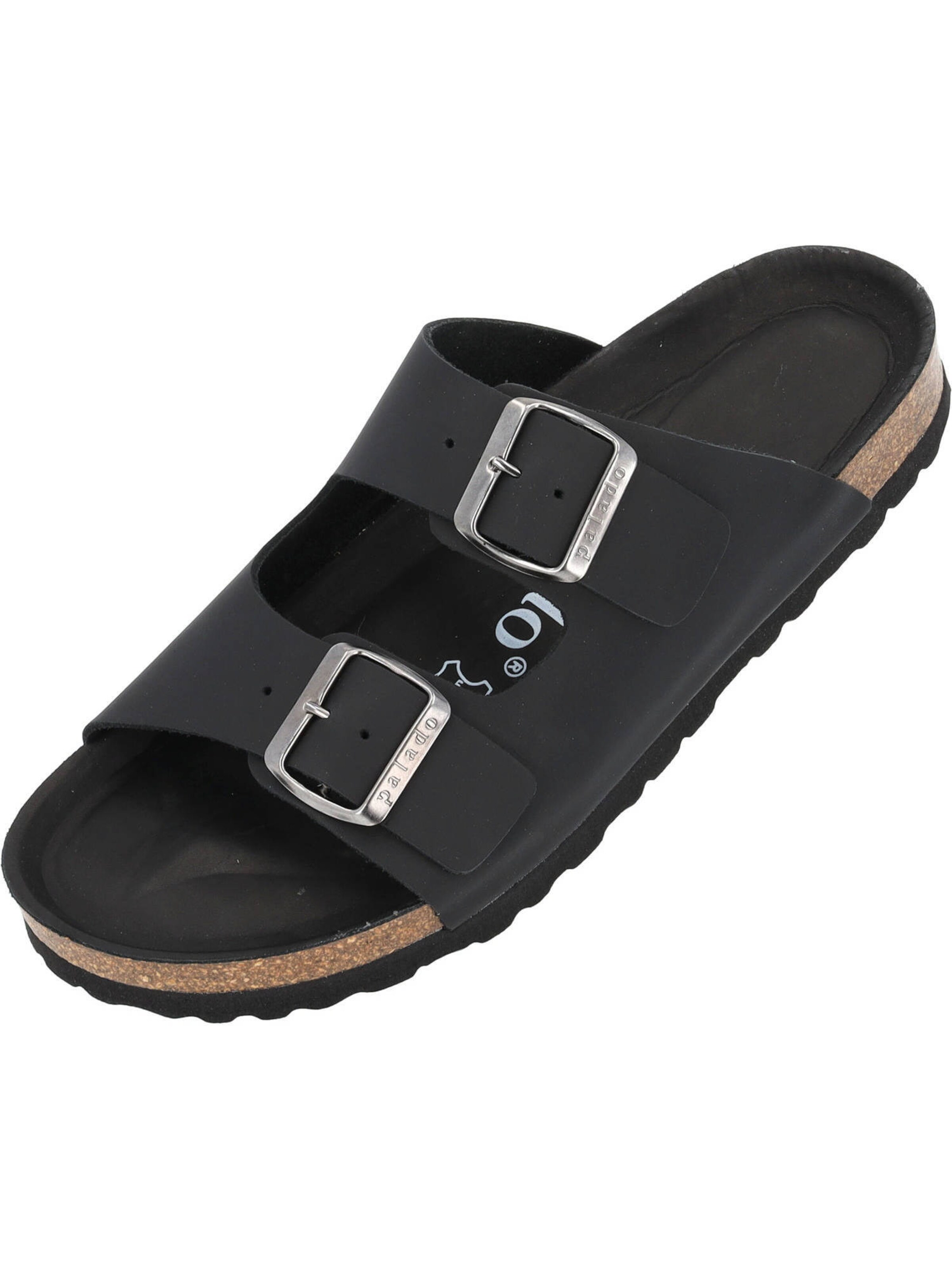 Palado Pantofle 'Korfu' – černá: přední strana