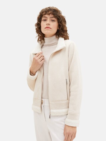 TOM TAILOR Sweatjacke in Beige: predná strana