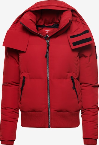 Superdry Winterjas 'Everest' in Rood: voorkant