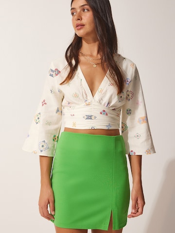 Fustă de la Happiness İstanbul pe verde