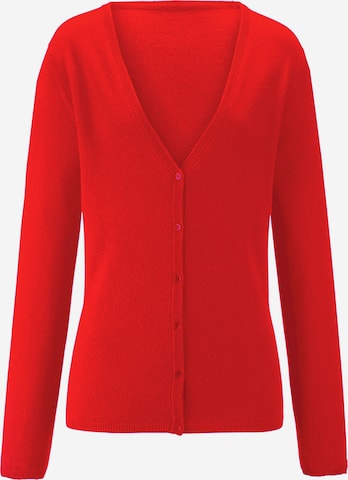 Peter Hahn Knit Cardigan 'Cora' in Red: front