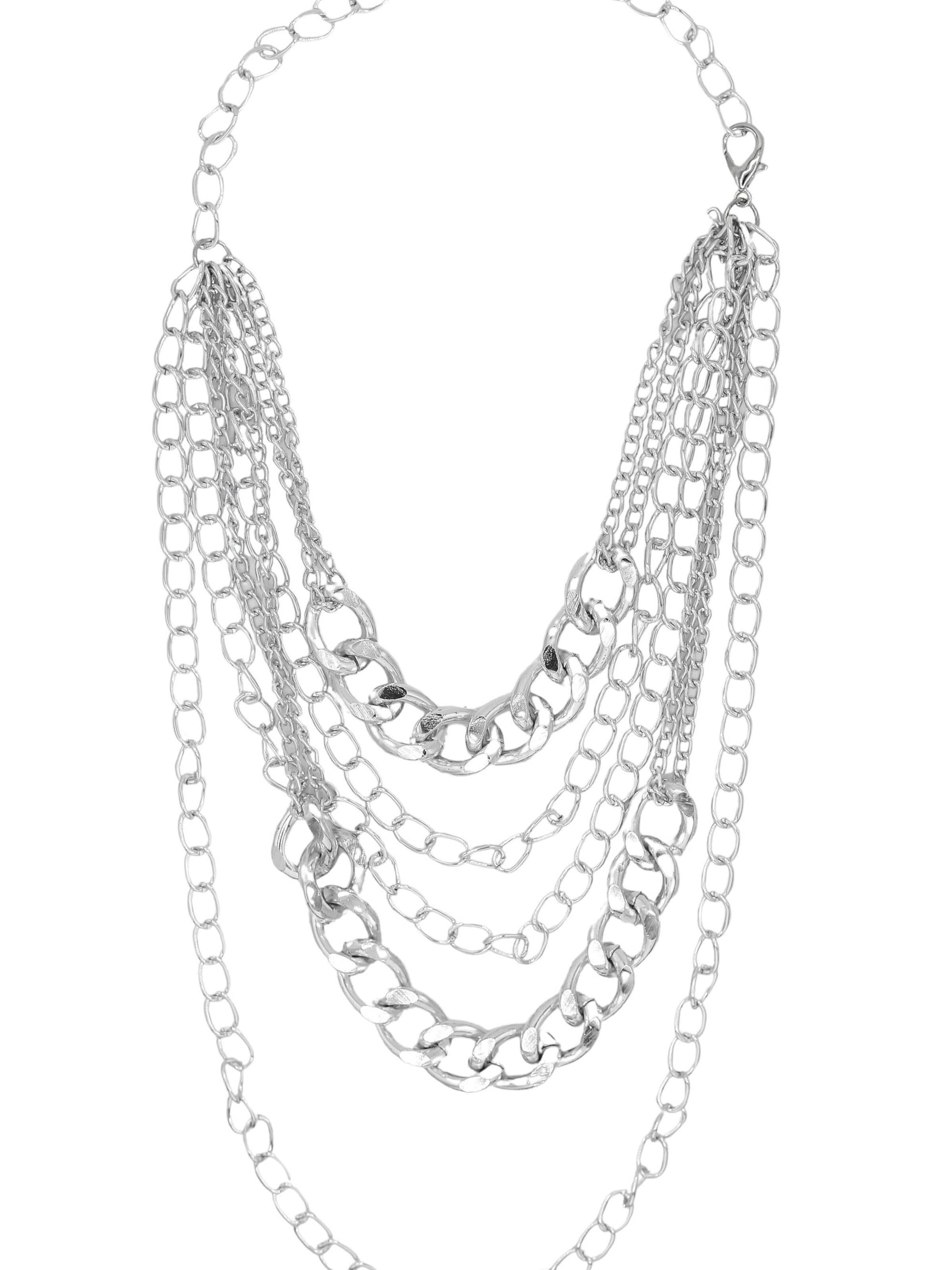 COLLEZIONE ALESSANDRO Necklace 'Luxe' in Silver: front