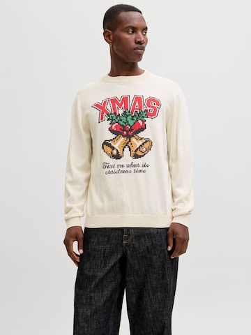 Pull-over 'JORHoliday' JACK & JONES en blanc