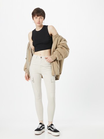 River Island Skinny Cargojeans 'LOUIS' in Beige