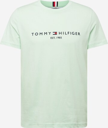 TOMMY HILFIGER Regular fit Póló - zöld: elől