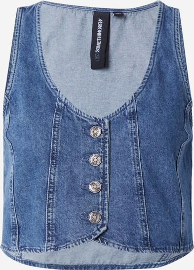 SOMETHINGNEW Gilet en bleu denim, Vue avec produit