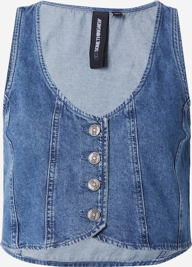 SOMETHINGNEW Gilet en bleu denim, Vue avec produit