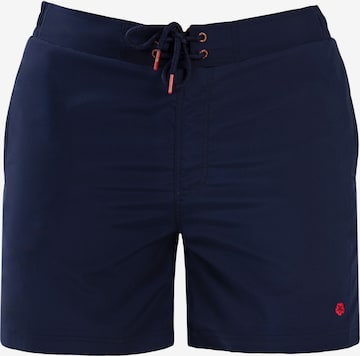 Frozen Cape Badeshorts RIBERA mit integrierter Kompressionsshort in Blau: Vorderseite