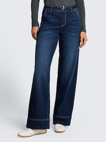 TOM TAILOR Wide leg Jeans 'LUNA' in Blauw: voorkant