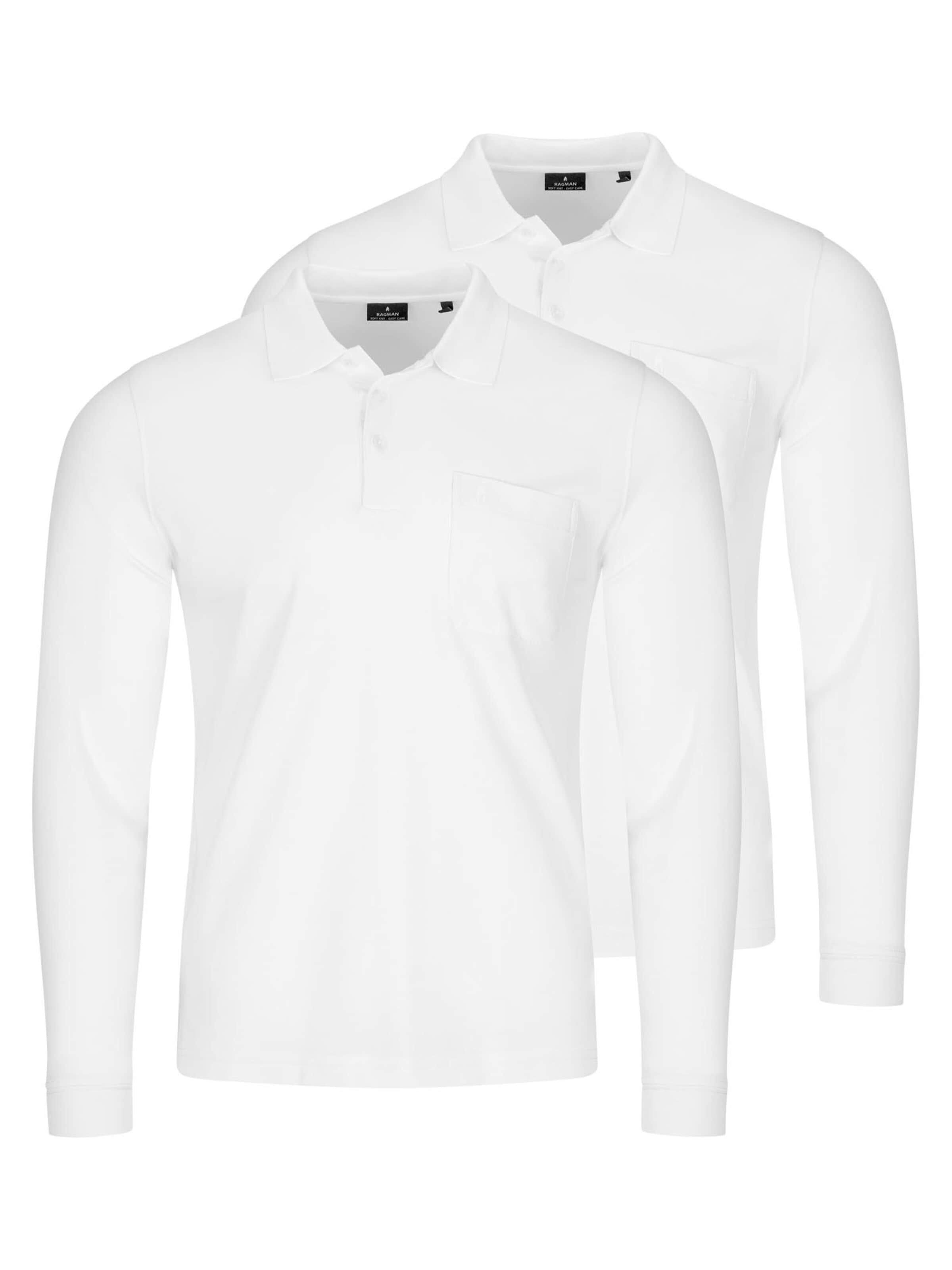 Ragman Shirt 'Basic' in White: front