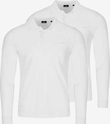Ragman Shirt 'Basic' in White: front