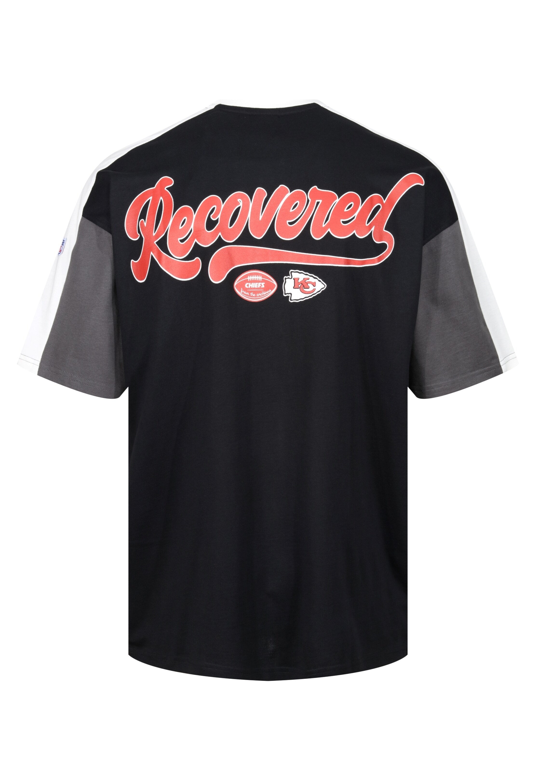 Recovered Shirt 'NFL Chiefs Kansas City Cut and Sew Oversized' in Zwart