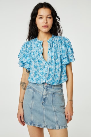 Fabienne Chapot Blouse in Blauw: voorkant