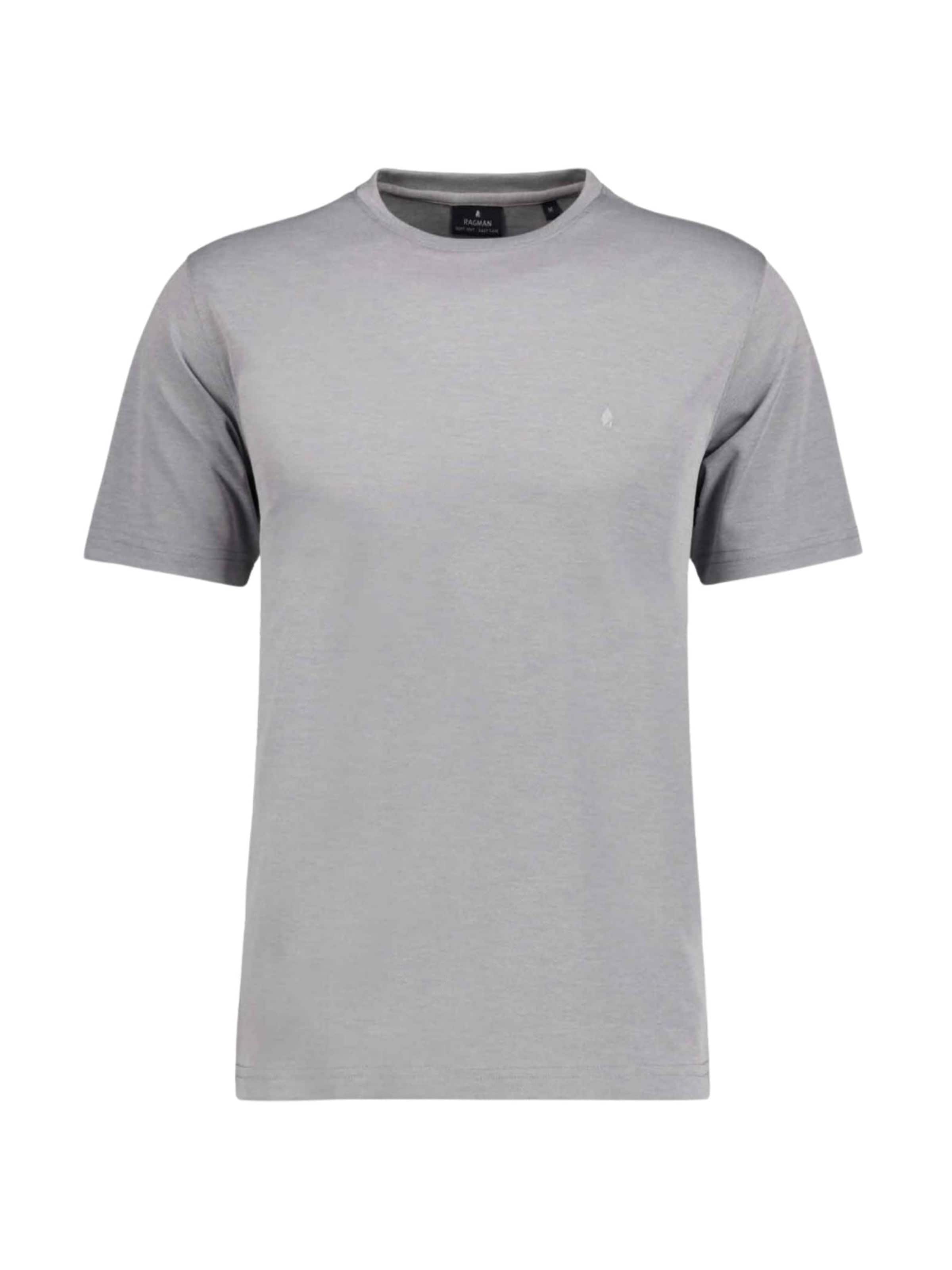 Ragman Koszulka 'ROUND NECK SOLID' w kolorze szary: przód