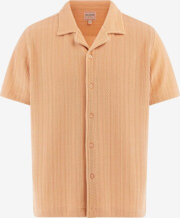 GUESS Button Up Shirt in Pink: front