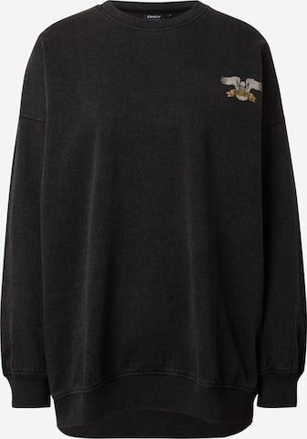 ONLY Sweatshirt 'LUCINDA' i svart: framsida