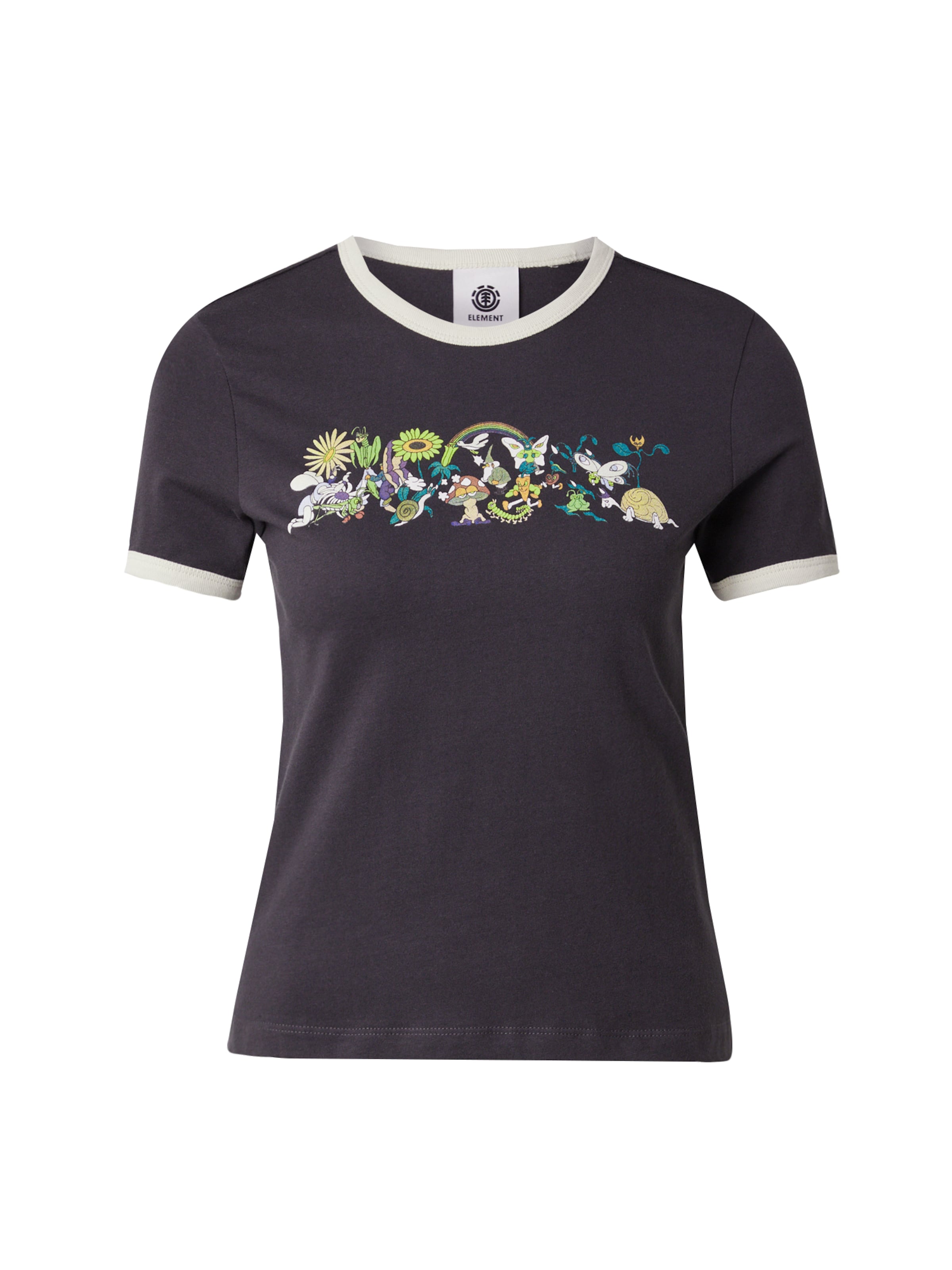 Maglietta 'YARNHILL RINGER' di ELEMENT in grigio: frontale