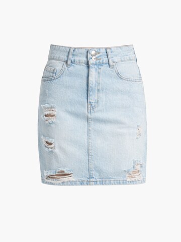IT'S BASIC Rok 'RIPPED MINI DENIM SKIRT' in Blauw: voorkant