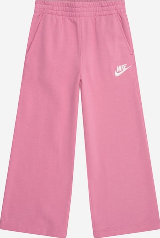 Nike Sportswear Wide Leg Hose 'CLB FLC' in Pink: Vorderseite