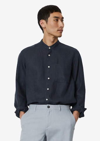 Marc O'Polo Regular fit Button Up Shirt 'aus reinem Leinen' in Blue: front