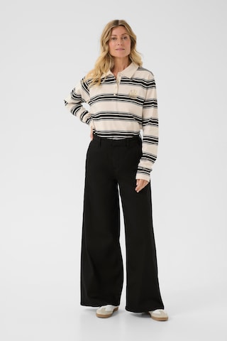 Cream Loose fit Trousers 'Visti' in Black